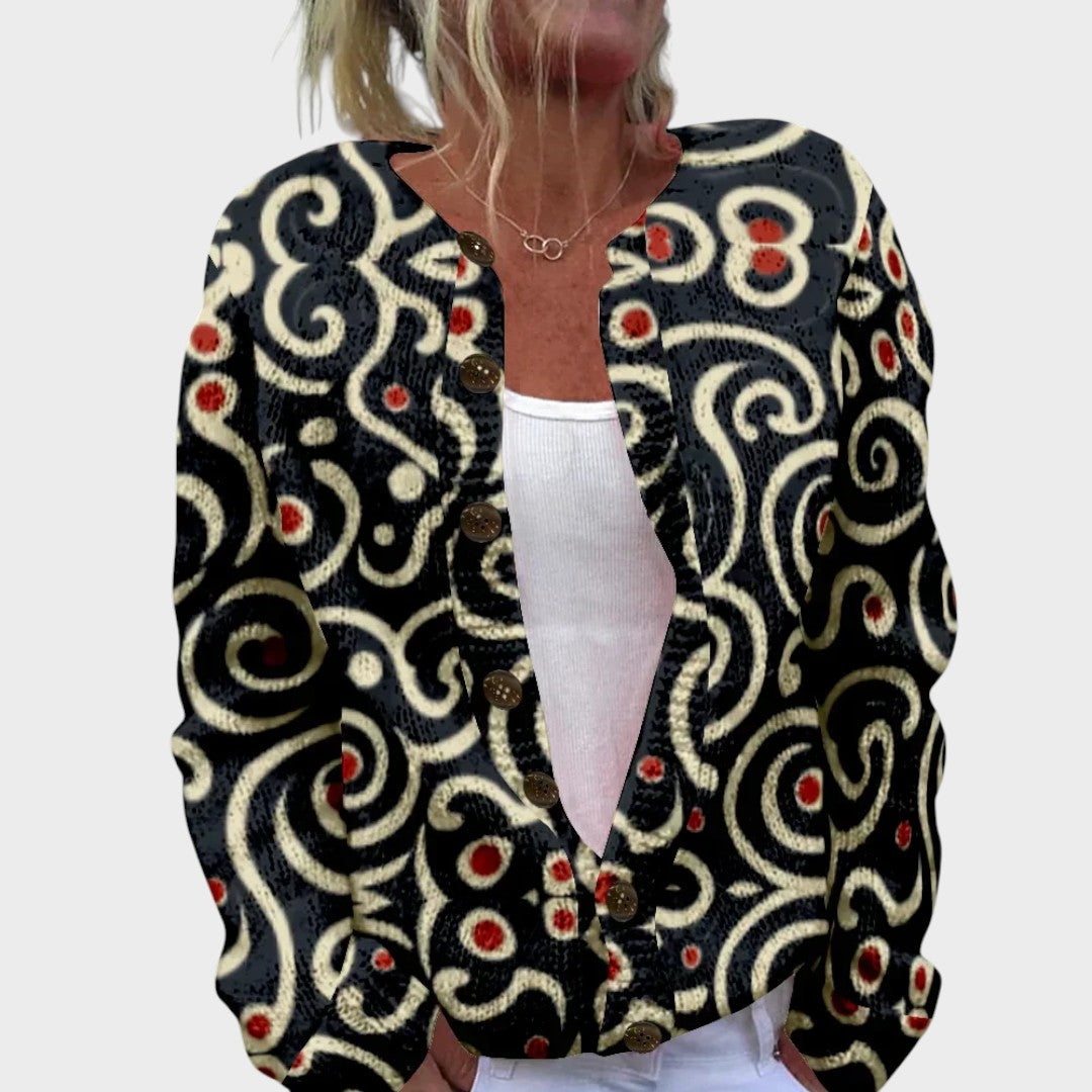 Mia - Jesenski cvjetni kardigan