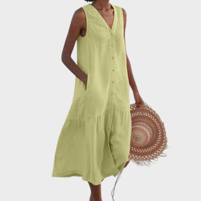 Vita - Šik i Flattering Haljina s V-Izrezom