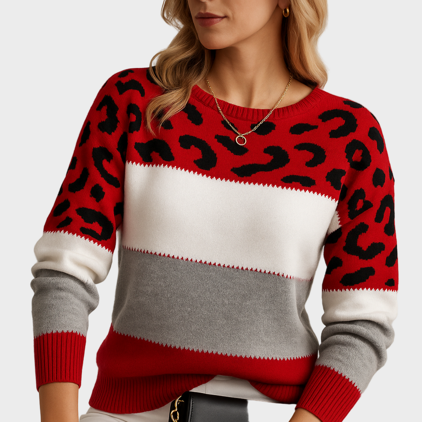 Romanka - Džemper Leopard Elegancija