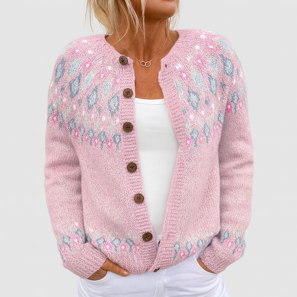 Elva | Chaqueta de punto suelto con estampado