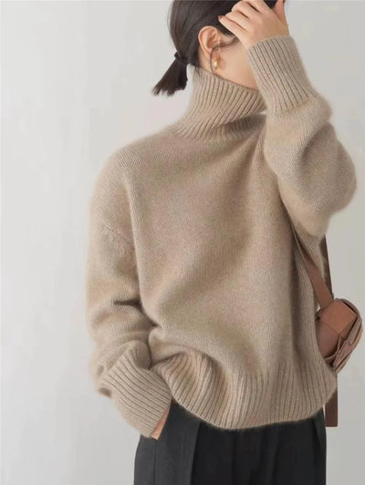 Isabella - Suéter de Cachemira con Cuello Alto