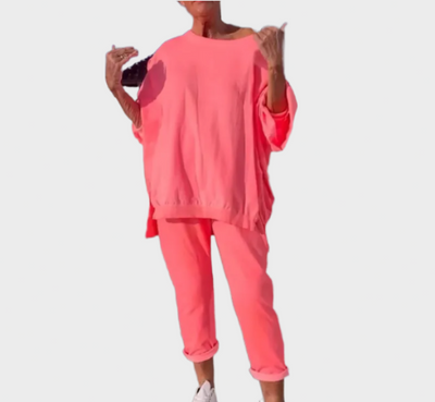 Frieda | Conjunto de ropa de casa con top de suéter y pantalones cortos
