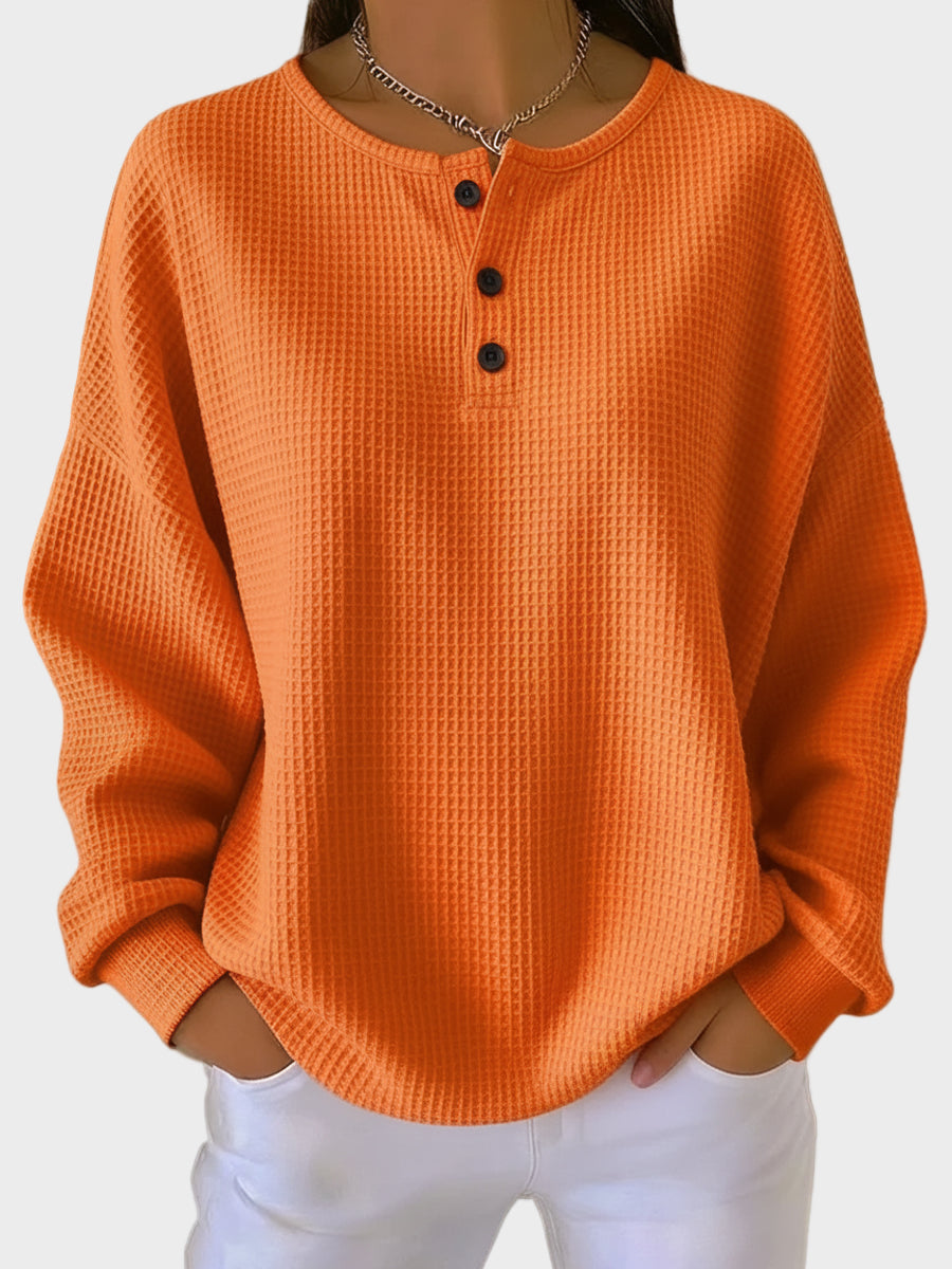 Anne - Henley majica od waffle pletiva