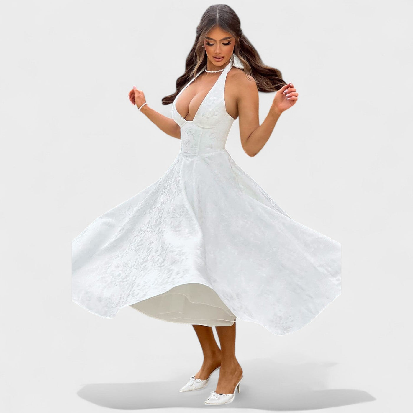 Julieta – Midi haljina s halter izrezom