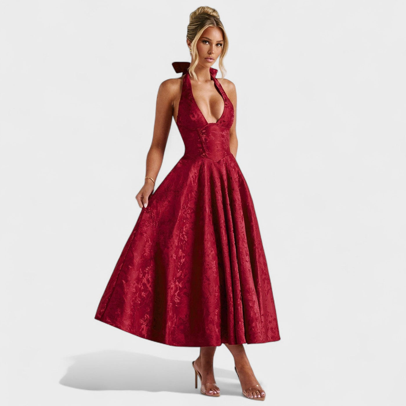 Julieta – Midi haljina s halter izrezom