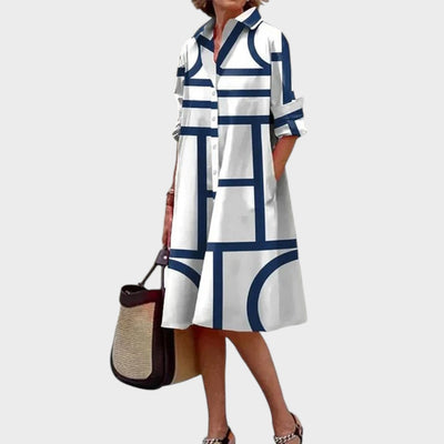 Dragana - Ženska haljina s geometrijskim