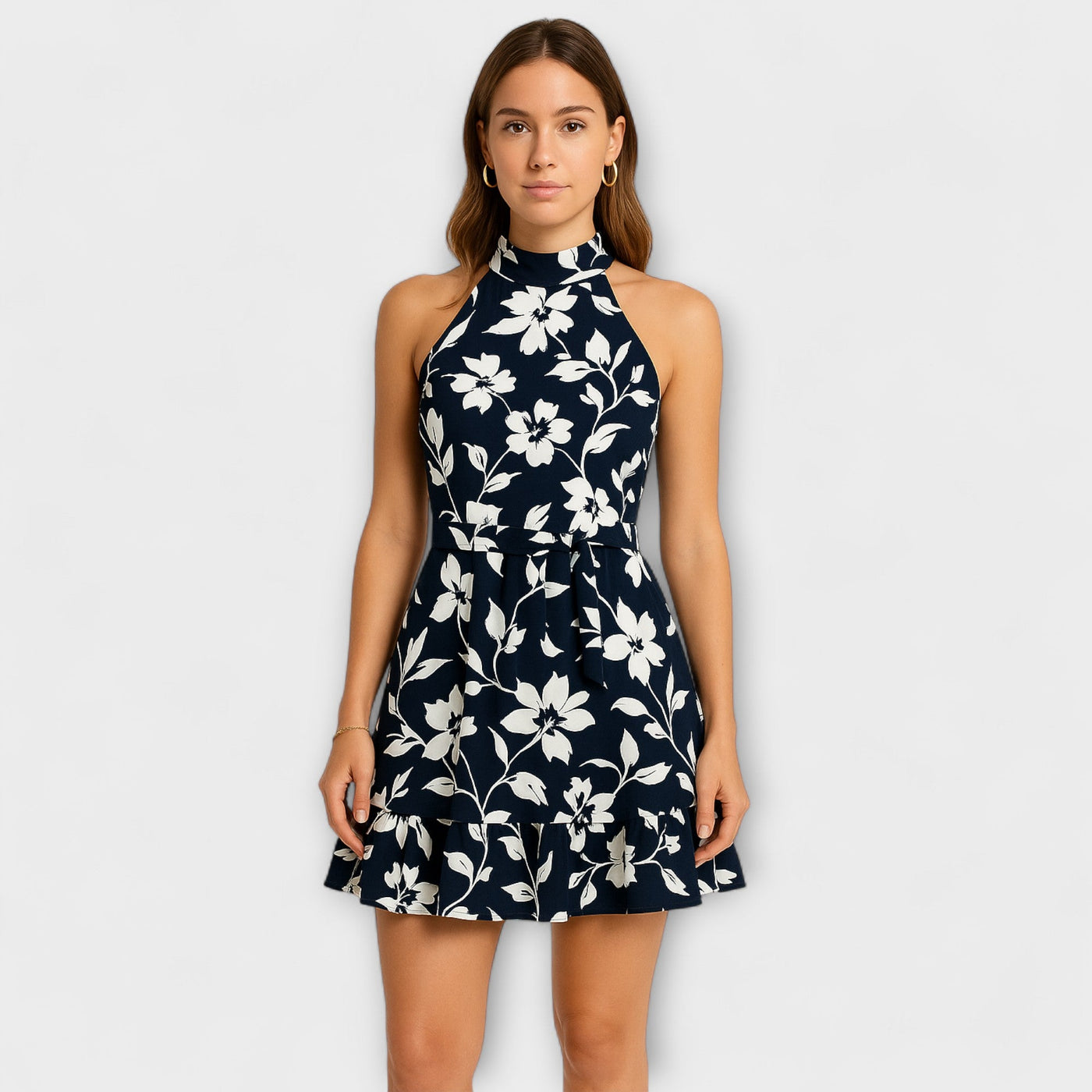Carmel – Vestido mini sin mangas con estampado floral