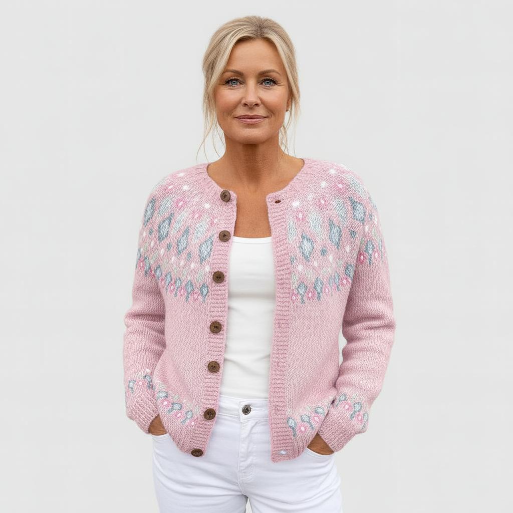 Elva | Chaqueta de punto suelto con estampado