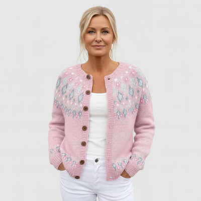 Elva | Chaqueta de punto suelto con estampado