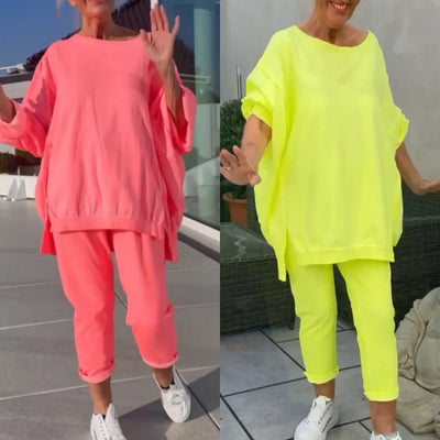 Frieda | Conjunto de ropa de casa con top de suéter y pantalones cortos