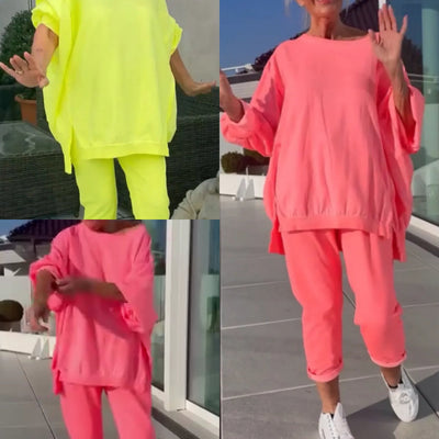 Frieda | Conjunto de ropa de casa con top de suéter y pantalones cortos