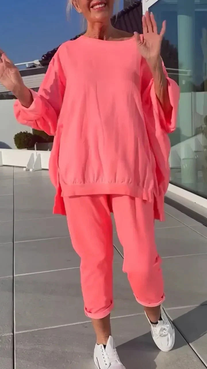 Frieda | Conjunto de ropa de casa con top de suéter y pantalones cortos