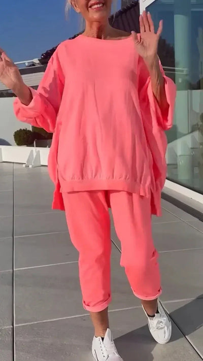 Frieda | Conjunto de ropa de casa con top de suéter y pantalones cortos