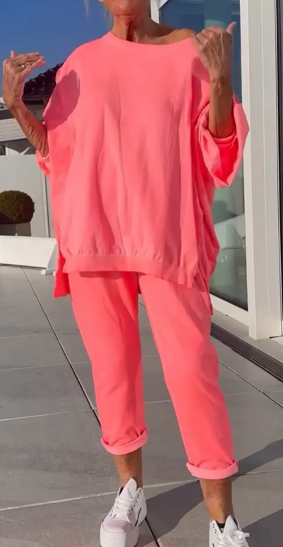 Frieda | Conjunto de ropa de casa con top de suéter y pantalones cortos